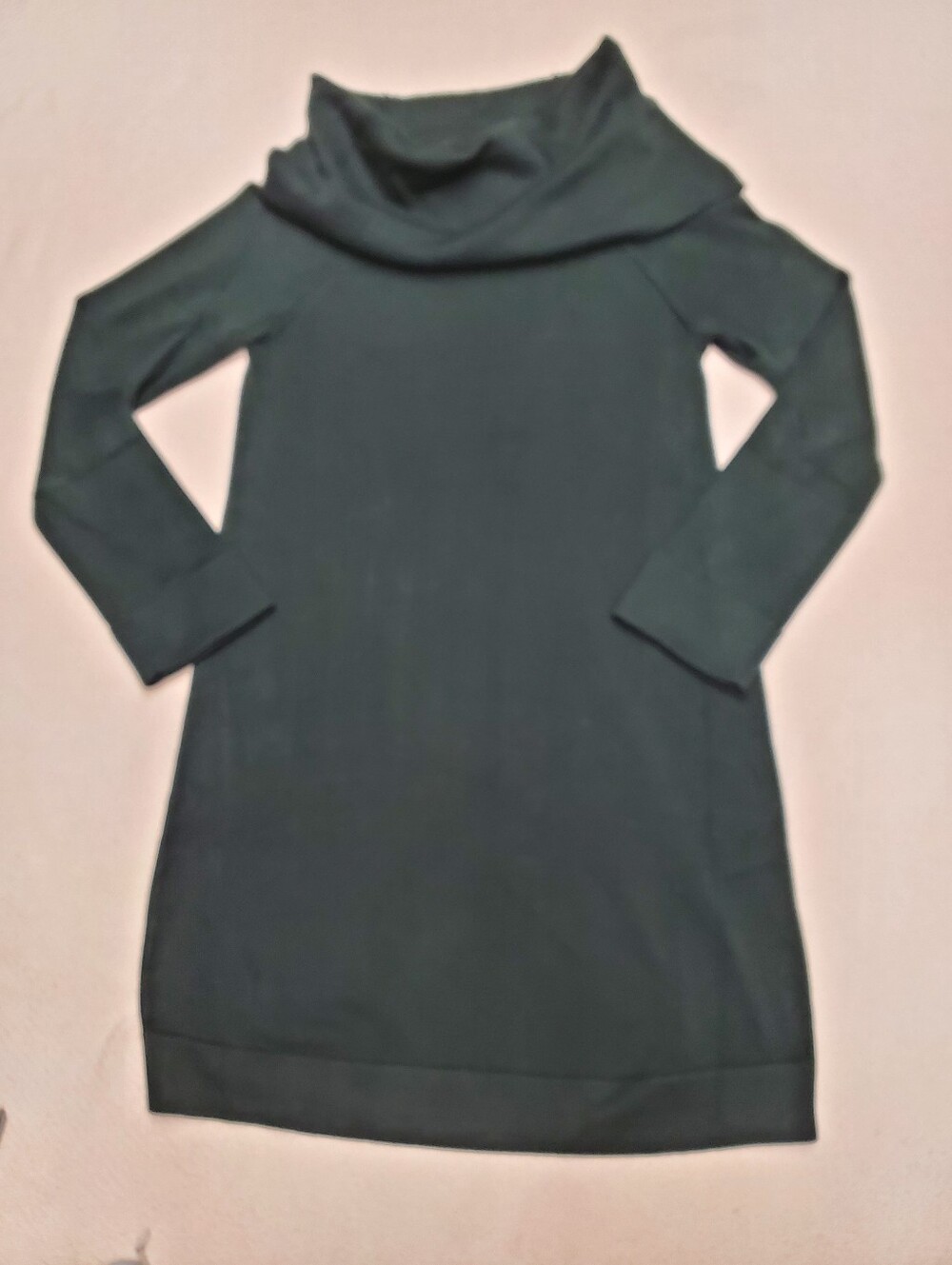 Vince Camuto XS Hunter Green Cowl Neck Sweater Dress Long Sleeve Cozy